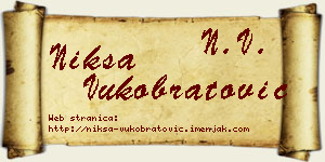 Nikša Vukobratović vizit kartica
